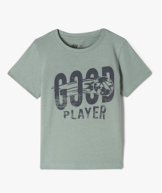 GEMO Tee-shirt manches courtes en coton imprimé garçon Gris
