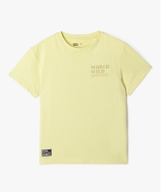 tee-shirt manches courtes imprime devant et dos garcon jaune standard tee-shirtsG613701_2