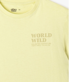 tee-shirt manches courtes imprime devant et dos garcon jaune standard tee-shirtsG613701_3