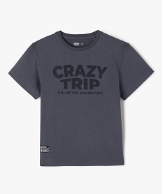 GEMO Tee-shirt manches courtes en coton imprimé garçon Bleu