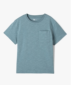 GEMO Tee-shirt à manches courtes avec poche poitrine garçon bleu standard