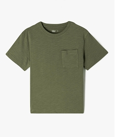 GEMO Tee-shirt à manches courtes avec poche poitrine garçon kaki standard