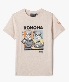 GEMO Tee-shirt manches courtes en coton imprimé garçon - Naruto Beige