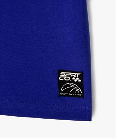 tee-shirt manches courtes coupe oversize theme sport garcon bleu standard tee-shirtsG615301_3