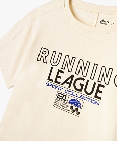 tee-shirt manches courtes coupe oversize theme sport garcon blanc chine tee-shirtsG615401_3