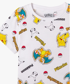 tee-shirt manches courtes a motifs multicolores garcon - pokemon blanc standard tee-shirtsG615701_2