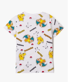 tee-shirt manches courtes a motifs multicolores garcon - pokemon blanc standard tee-shirtsG615701_3