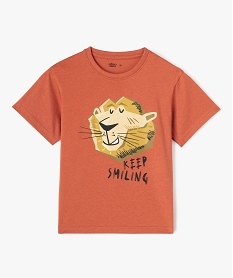 GEMO Tee-shirt manches courtes avec motif animal garçon rouge vif