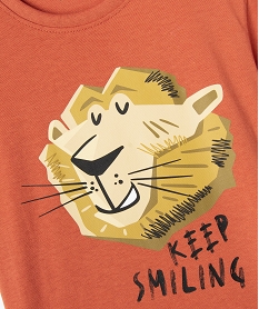 tee-shirt manches courtes avec motif animal garcon rouge vif tee-shirtsG615901_2