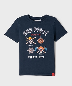 GEMO Tee-shirt manches courtes à motif manga garçon - One Piece Bleu