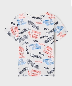 tee-shirt manches courtes imprime voitures de course garcon - hotwheels blanc standard tee-shirtsG616501_3