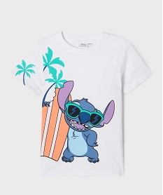 tee-shirt manches courtes a motif stitch garcon - disney blanc standard tee-shirtsG618201_4