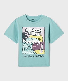 tee-shirt manches courtes avec motif surf garcon bleu standard tee-shirtsG619001_4