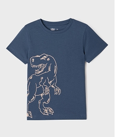 tee-shirt manches courtes avec motif animal garcon bleu tee-shirtsG619301_4