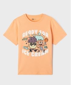 tee-shirt imprime coupe large garcon orange tee-shirtsG619501_4