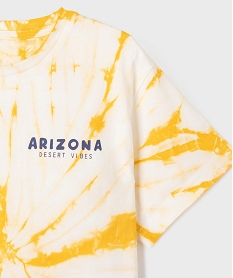 tee-shirt manches courtes en coton tie-and-dye garcon jaune standard tee-shirtsG619801_2
