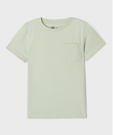 tee-shirt manches courtes avec poche poitrine garcon vert standard tee-shirtsG620501_4