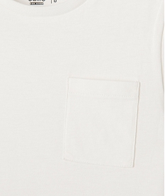 tee-shirt manches courtes avec poche poitrine garcon blanc standard tee-shirtsG620601_2