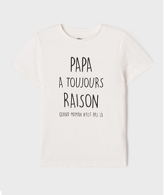 tee-shirt manches courtes avec inscription garcon blanc standard tee-shirtsG620801_4