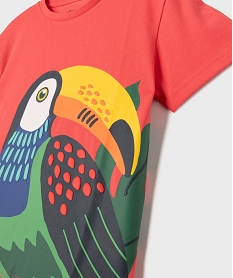 tee-shirt manches courtes avec motif exotique garcon rouge standard tee-shirtsG622101_2
