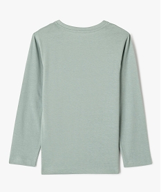 tee-shirt manches longues en coton imprime garcon bleu standard tee-shirtsG622501_3