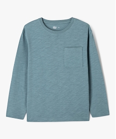 tee-shirt a manches longues avec poche poitrine garcon gris tee-shirtsG623001_4