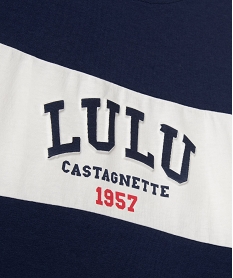 tee-shirt manches longues bicolore garcon - lulucastagnette bleu tee-shirtsG623201_2