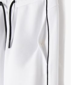 pantalon de jogging avec liseres contrastants garcon blancG624401_2