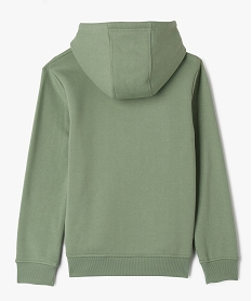 sweat molletonne a capuche garcon vert sweatsG624501_3