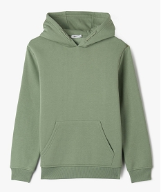 sweat molletonne a capuche garcon vert sweatsG624501_4
