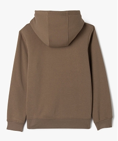 sweat molletonne a capuche garcon brun sweatsG624701_3