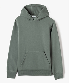 GEMO Sweat molletonné à capuche garçon kaki standard