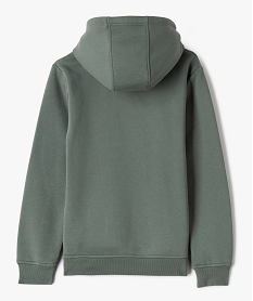 sweat molletonne a capuche garcon kaki standard sweatsG624801_4