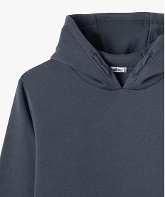 sweat molletonne a capuche garcon bleu sweatsG624901_3