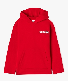 GEMO Sweat à capuche avec intérieur molletonné garçon rouge standard