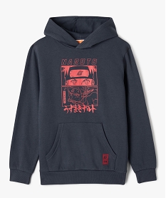 GEMO Sweat à capuche à motif manga garçon - Naruto Shippuden gris standard