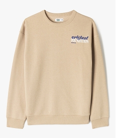 GEMO Sweat à col rond avec intérieur molletonné garçon beige standard