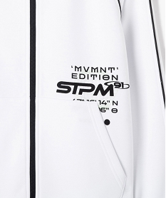 sweat zippe a capuche special sport garcon blanc standard sweatsG625901_2