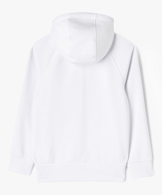 sweat zippe a capuche special sport garcon blanc standard sweatsG625901_3