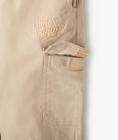 pantalon jogger coupe cargo garcon - camps united beige pantalonsG626901_2