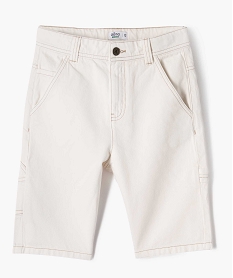 GEMO Bermuda skater avec taille ajustable garçon blanc chine