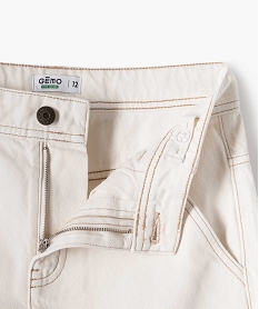bermuda skater avec taille ajustable garcon blanc chineG627101_2