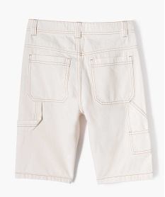 bermuda skater avec taille ajustable garcon blanc chineG627101_3