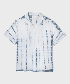 GEMO Chemise à manches courtes en viscose effet tie and dye garçon bleu standard