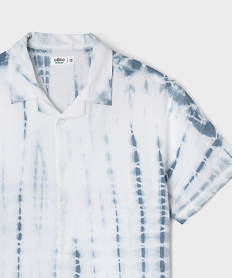 chemise a manches courtes en viscose effet tie and dye garcon bleu standardG628401_2
