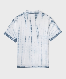 chemise a manches courtes en viscose effet tie and dye garcon bleu standardG628401_3