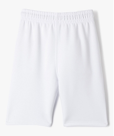 bermuda en maille extensible et taille elastiquee garcon blanc standardG630201_3