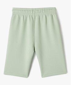 bermuda en maille extensible et taille elastiquee garcon vert standardG630301_3