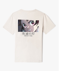 tee-shirt manches courtes a motif manga garcon - demon slayer beige tee-shirtsG631501_3