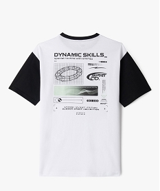 tee-shirt de sport a manches courtes contrastantes garcon blanc standard tee-shirtsG631901_3